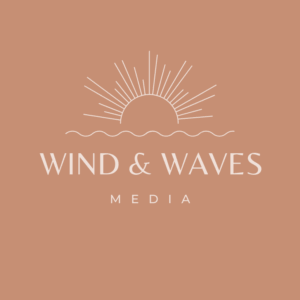 logo for wind and waves media